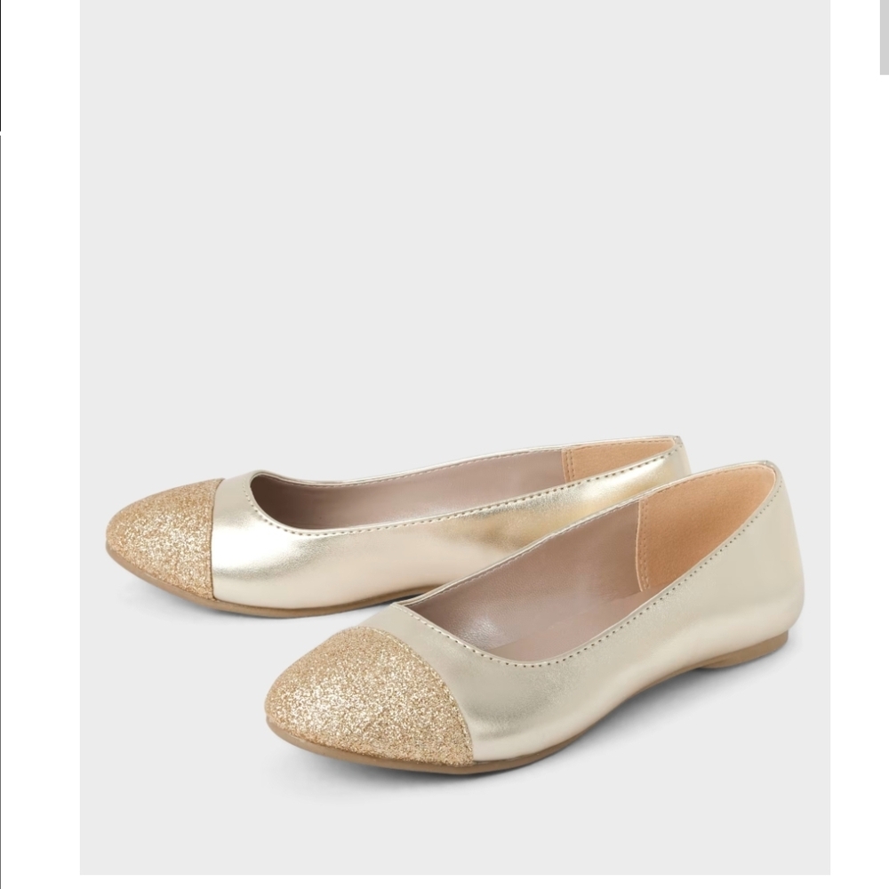 New Gold Glitter Dress Shoes